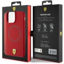 Etui Ferrari Silicone Printed Ring MagSafe na iPhone 15 Pro Max - czerwone