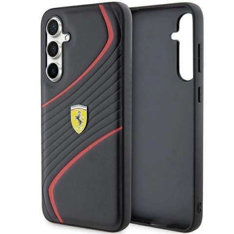 Etui Ferrari Twist Metal Logo na Samsung Galaxy S23 FE - czarne