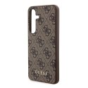 Etui Guess 4G Metal Gold Logo na Samsung Galaxy S24 - brązowe