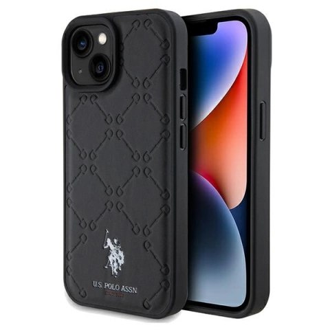 Etui U.S. Polo Assn. Yoke Pattern na iPhone 15 / 14 / 13 - czarne