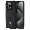 Etui U.S. Polo Assn. Yoke Pattern na iPhone 15 Pro Max - czarne