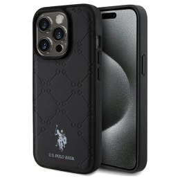 Etui U.S. Polo Assn. Yoke Pattern na iPhone 15 Pro - czarne