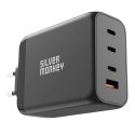 Ładowarka GaN Silver Monkey SMA153 200W 3xUSB-C PD USB-A QC 3.0 - czarna