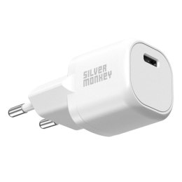 Ładowarka sieciowa Silver Monkey Mini USB-C 20W PD - biała