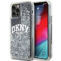 Etui DKNY Liquid Glitter Big Logo na iPhone 12 Pro/12 - czarne