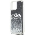 Etui DKNY Liquid Glitter Big Logo na iPhone 12 Pro/12 - czarne