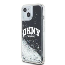 Etui DKNY Liquid Glitter Big Logo na iPhone 14 / 15 / 13 - czarne