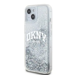 Etui DKNY Liquid Glitter Big Logo na iPhone 15 / 14 / 13 - białe