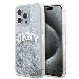 Etui DKNY Liquid Glitter Big Logo na iPhone 15 Pro - białe