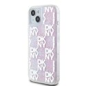 Etui DKNY Liquid Glitter Multilogo na iPhone 15 / 14 / 13 - różowe