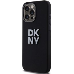 Etui DKNY Liquid Silicone Metal Logo na iPhone 15 Pro - czarne