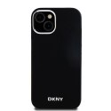 Etui DKNY Liquid Silicone Small Metal Logo MagSafe na iPhone 15 / 14 / 13 - czarne