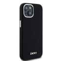 Etui DKNY Liquid Silicone Small Metal Logo MagSafe na iPhone 15 / 14 / 13 - czarne