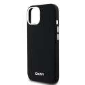 Etui DKNY Liquid Silicone Small Metal Logo MagSafe na iPhone 15 / 14 / 13 - czarne