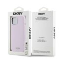 Etui DKNY Liquid Silicone Small Metal Logo MagSafe na iPhone 15 / 14 / 13 - różowe