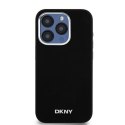 Etui DKNY Liquid Silicone Small Metal Logo MagSafe na iPhone 15 Pro - czarne