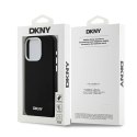 Etui DKNY Liquid Silicone Small Metal Logo MagSafe na iPhone 15 Pro - czarne