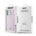 Etui DKNY Liquid Silicone Small Metal Logo MagSafe na iPhone 15 Pro - różowe