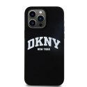 Etui DKNY Liquid Silicone White Printed Logo MagSafe na iPhone 13 Pro Max - czarne