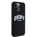 Etui DKNY Liquid Silicone White Printed Logo MagSafe na iPhone 13 Pro Max - czarne