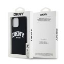 Etui DKNY Liquid Silicone White Printed Logo MagSafe na iPhone 13 Pro Max - czarne