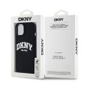 Etui DKNY Liquid Silicone White Printed Logo MagSafe na iPhone 14 / 15 / 13 - czarne