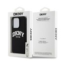 Etui DKNY Liquid Silicone White Printed Logo MagSafe na iPhone 14 Pro - czarne