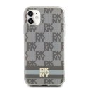 Etui DKNY IML Checkered Mono Pattern & Printed Stripes MagSafe na iPhone 11 / Xr - beżowe