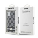 Etui DKNY IML Checkered Mono Pattern & Printed Stripes MagSafe na iPhone 11 / Xr - czarne