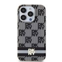 Etui DKNY IML Checkered Mono Pattern & Printed Stripes MagSafe na iPhone 13 Pro / 13 - czarne