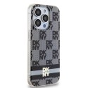 Etui DKNY IML Checkered Mono Pattern & Printed Stripes MagSafe na iPhone 13 Pro / 13 - czarne