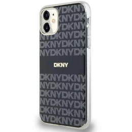 Etui DKNY IML Mono & Stripe MagSafe na iPhone 11 / Xr - czarne