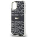 Etui DKNY IML Mono & Stripe MagSafe na iPhone 11 / Xr - czarne