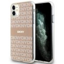 Etui DKNY IML Mono & Stripe MagSafe na iPhone 11 / Xr - różowe