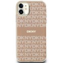 Etui DKNY IML Mono & Stripe MagSafe na iPhone 11 / Xr - różowe