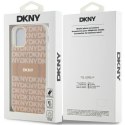 Etui DKNY IML Mono & Stripe MagSafe na iPhone 11 / Xr - różowe