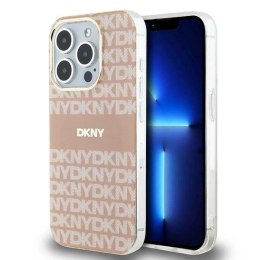 Etui DKNY IML Mono & Stripe MagSafe na iPhone 13 Pro / 13 - różowe