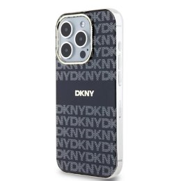 Etui DKNY IML Mono & Stripe MagSafe na iPhone 13 Pro Max - czarne