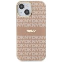 Etui DKNY IML Mono & Stripe MagSafe na iPhone 15 / 14 / 13 - różowe