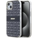 Etui DKNY IML Mono & Stripe MagSafe na iPhone 15 Plus / 14 Plus - czarne