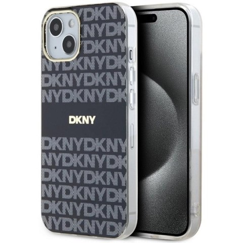 Etui DKNY IML Mono & Stripe MagSafe na iPhone 15 Plus / 14 Plus - czarne