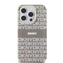 Etui DKNY IML Mono & Stripe MagSafe na iPhone 15 Pro - beżowe