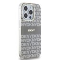 Etui DKNY IML Mono & Stripe MagSafe na iPhone 15 Pro - beżowe