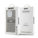 Etui DKNY IML Mono & Stripe MagSafe na iPhone 15 Pro - beżowe