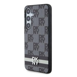 Etui DKNY Leather Checkered Mono Pattern & Printed Stripes na Samsung Galaxy S24 - czarne