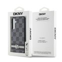 Etui DKNY Leather Checkered Mono Pattern & Printed Stripes na Samsung Galaxy S24 - czarne