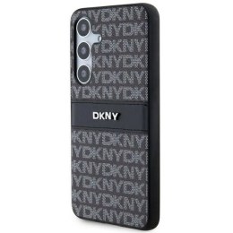 Etui DKNY Leather Mono Stripe & Metal Logo na Samsung Galaxy S24+ - czarne