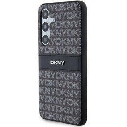 Etui DKNY Leather Mono Stripe & Metal Logo na Samsung Galaxy S24 - czarne