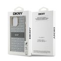 Etui DKNY Leather Mono Stripe & Metal Logo na iPhone 14 Pro Max - beżowe