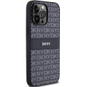 Etui DKNY Leather Mono Stripe & Metal Logo na iPhone 14 Pro Max - czarne